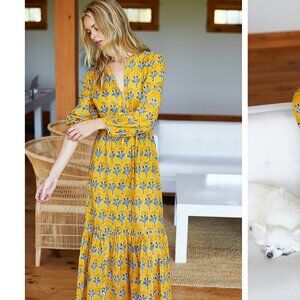 STUNNING Emerson Fry Frances Dress sz Small. Hand dyed, tiered, long sleeve.